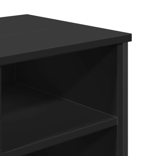 vidaXL Kylpyhuoneen pesuallaskaappi musta 91x35x60 cm tekninen puu
