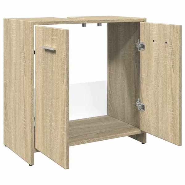 vidaXL underskab til håndvask 60x33x60 cm konstrueret træ sonoma-eg