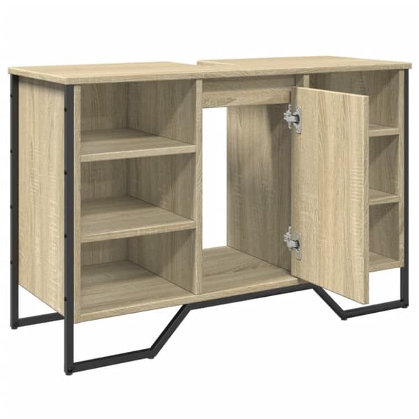 vidaXL underskab til håndvask 91x35x60 cm konstrueret træ sonoma-eg