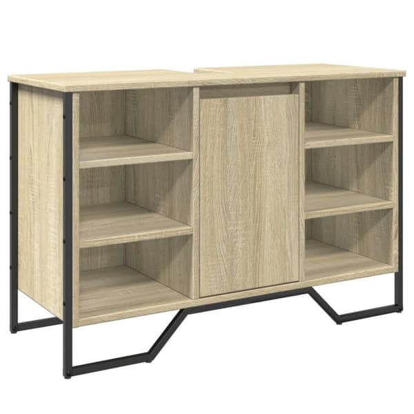 vidaXL underskab til håndvask 91x35x60 cm konstrueret træ sonoma-eg