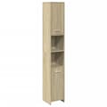 Miniatyrbilde 3 av 11: vidaXL Baderomsskap sonoma eik 30x30x183,5 cm sponplate