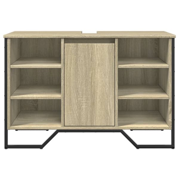 vidaXL Tvättställsskåp sonoma-ek 91x35x60 cm konstruerat trä