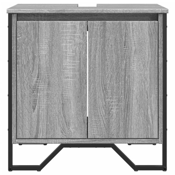vidaXL underskab til vask 60x35x60 cm konstrueret træ grå sonoma-eg