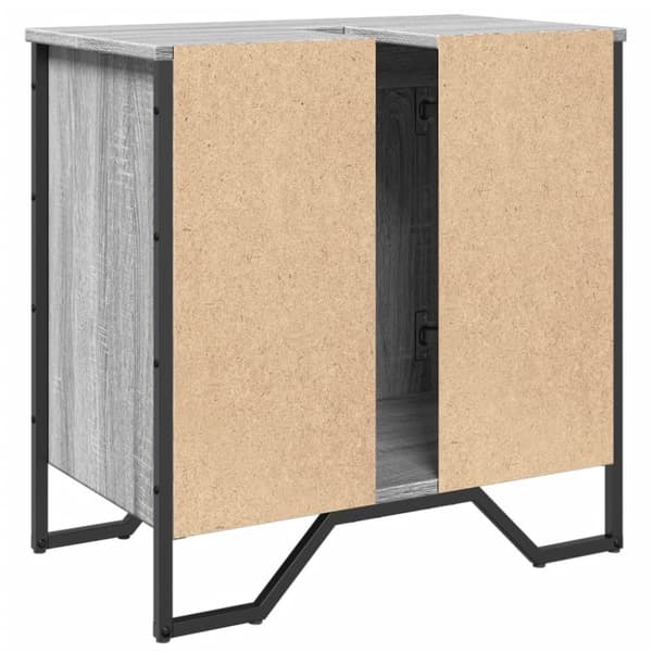 vidaXL underskab til vask 60x35x60 cm konstrueret træ grå sonoma-eg