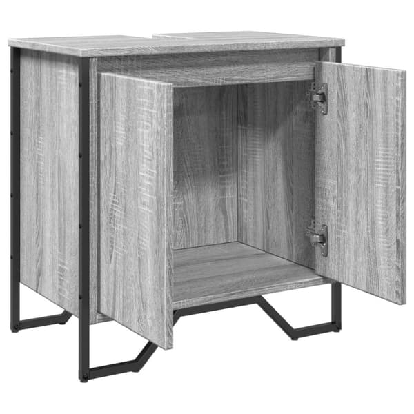 vidaXL underskab til vask 60x35x60 cm konstrueret træ grå sonoma-eg