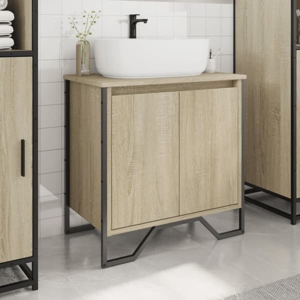 vidaXL underskab til håndvask 60x35x60 cm konstrueret træ sonoma-eg