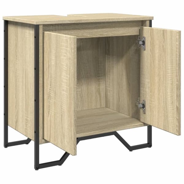vidaXL underskab til håndvask 60x35x60 cm konstrueret træ sonoma-eg