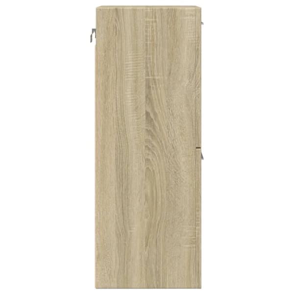 vidaXL badeværelsesskab 30x30x80 cm konstrueret træ sonoma-eg