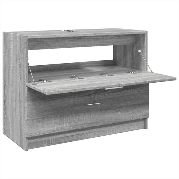 skab til håndvask 78x37x59 cm konstrueret træ grå sonoma-eg