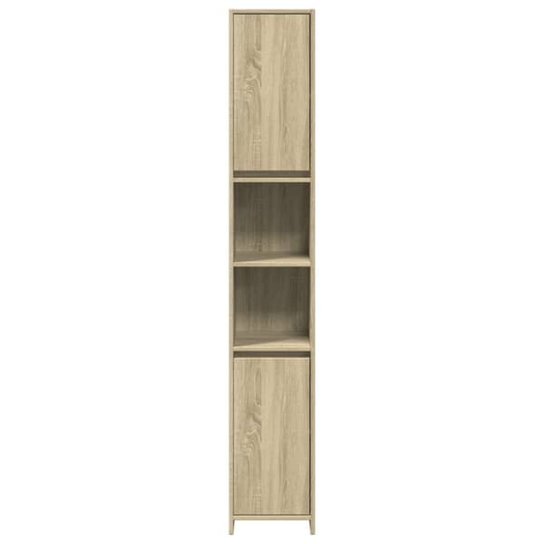 badeværelsesskab 30x30x183,5 cm spånplade sonoma-eg