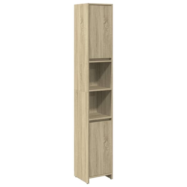 badeværelsesskab 30x30x183,5 cm spånplade sonoma-eg
