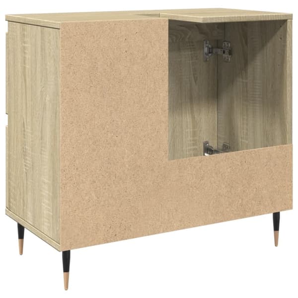 Badrumsskåp sonoma-ek 65x33x60 cm konstruerat trä
