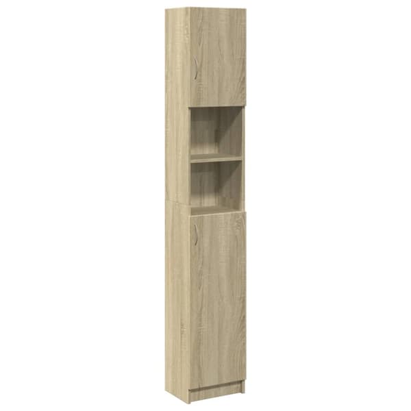Kylpyhuonekaappi sonoma tammi 32x25,5x190 cm lastulevy