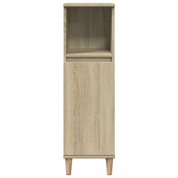 badeværelsesskab 30x30x100 cm konstrueret træ sonoma-eg