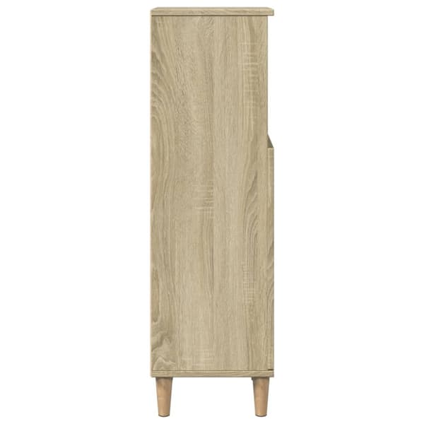 badeværelsesskab 30x30x100 cm konstrueret træ sonoma-eg