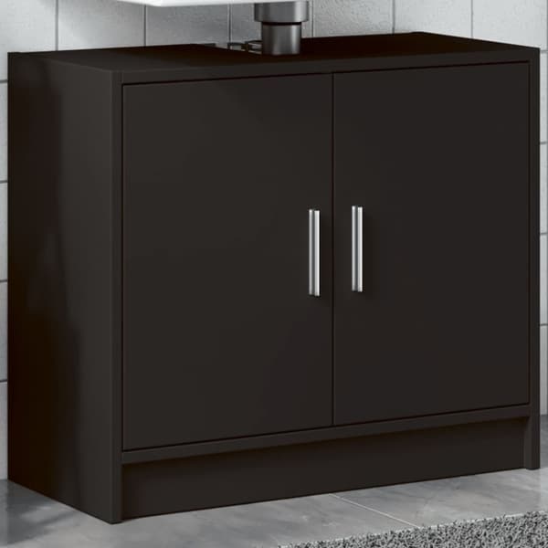 underskab til håndvask 63x29x55 cm konstrueret træ sort