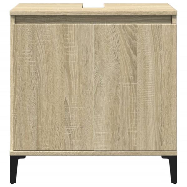 Tvättställsskåp sonoma-ek 58x33x60 cm konstruerat trä
