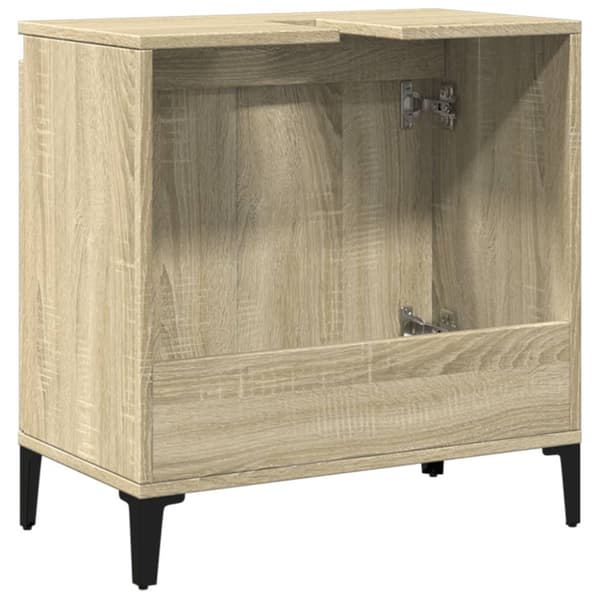 Tvättställsskåp sonoma-ek 58x33x60 cm konstruerat trä