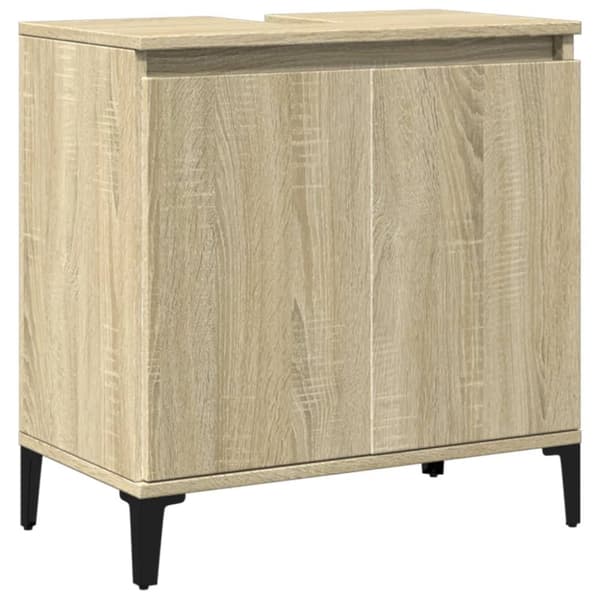 Tvättställsskåp sonoma-ek 58x33x60 cm konstruerat trä