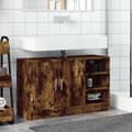 Miniatyrbillede 3 af 10: underskab til håndvask 90x29x55 cm konstrueret træ røget eg