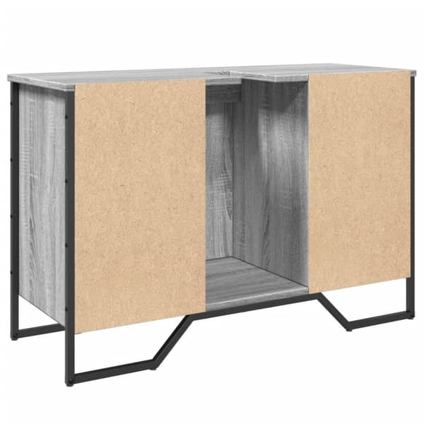 underskab til vask 91x35x60 cm konstrueret træ grå sonoma-eg