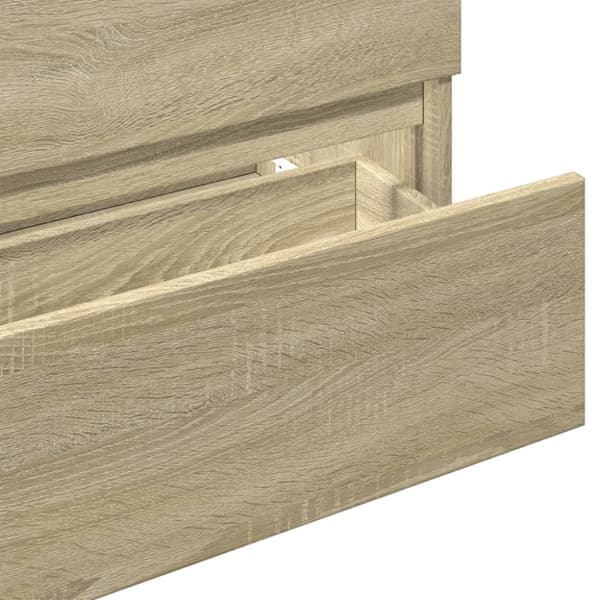 vaskeskab 80x38,5x45 cm spånplade sonoma-eg