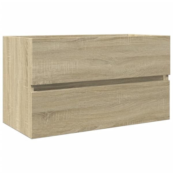 vaskeskab 80x38,5x45 cm spånplade sonoma-eg
