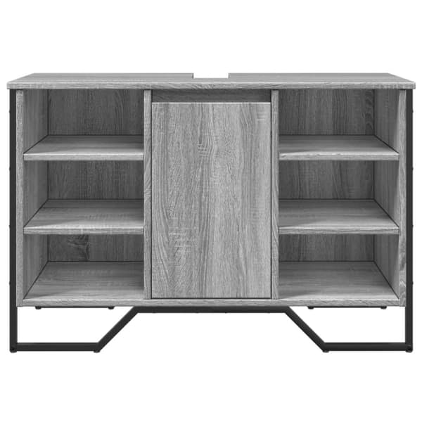 underskab til vask 91x35x60 cm konstrueret træ grå sonoma-eg