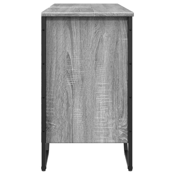 underskab til vask 91x35x60 cm konstrueret træ grå sonoma-eg