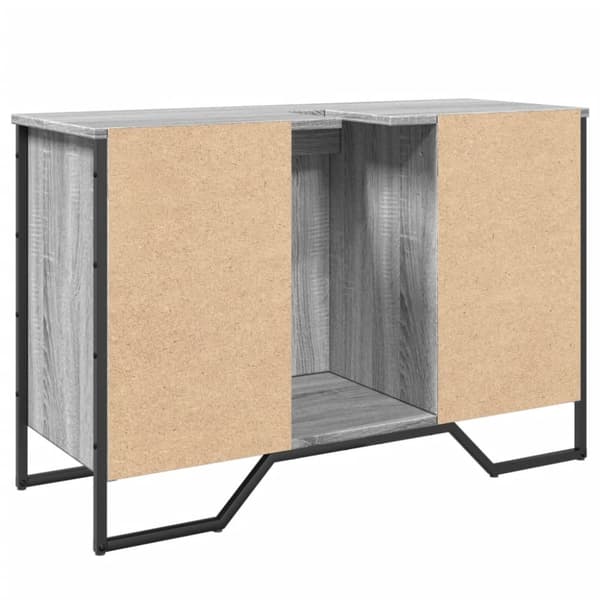 underskab til vask 91x35x60 cm konstrueret træ grå sonoma-eg