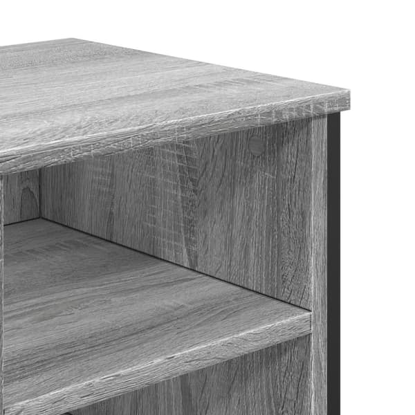 underskab til vask 91x35x60 cm konstrueret træ grå sonoma-eg