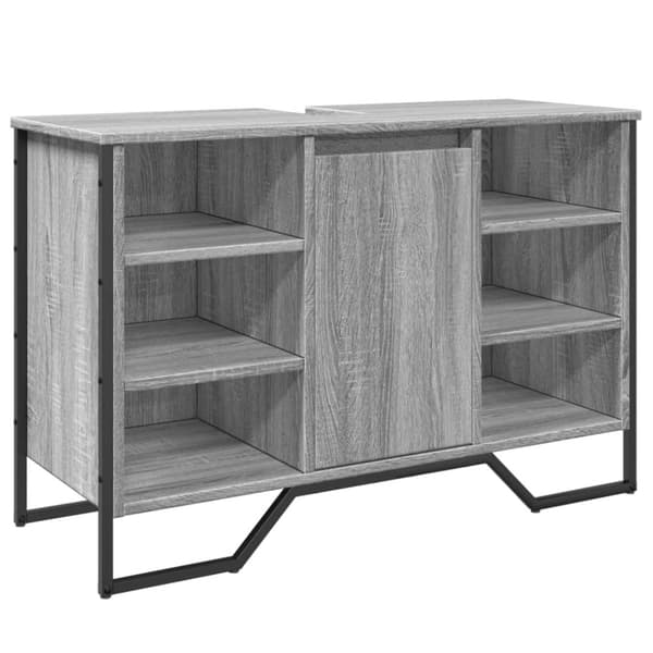 underskab til vask 91x35x60 cm konstrueret træ grå sonoma-eg