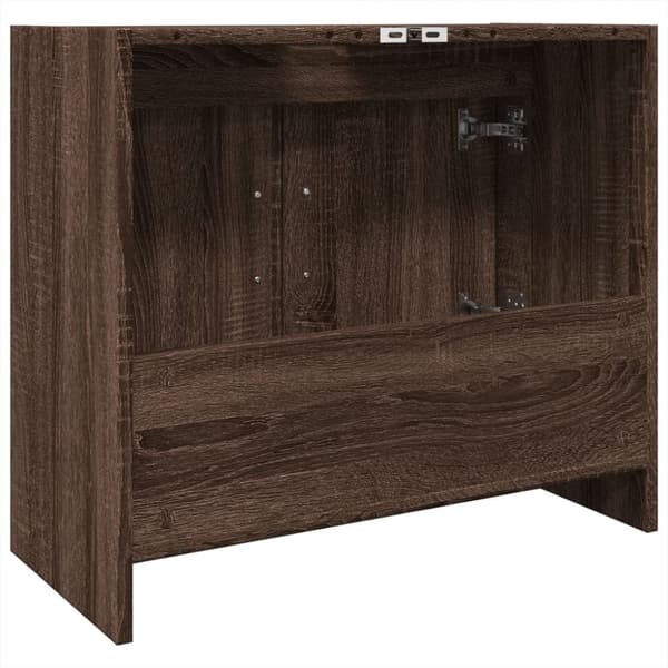 Tvättställsskåp brun ek 63x29x55 cm konstruerat trä