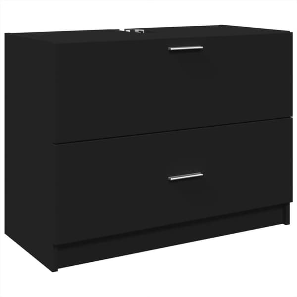 Allaskaappi musta 78x37x59 cm tekninen puu