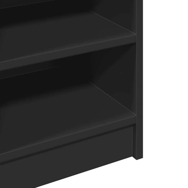 Tvättställsskåp svart 90x29x55 cm konstruerat trä