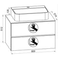 Miniatyrbilde 3 av 3: LendasBL baderomsinnredning 2 deler antracitt, eik dekor.