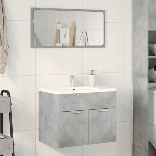 vidaXL Servantskap betonggrå 60x38,5x46 cm sponplate