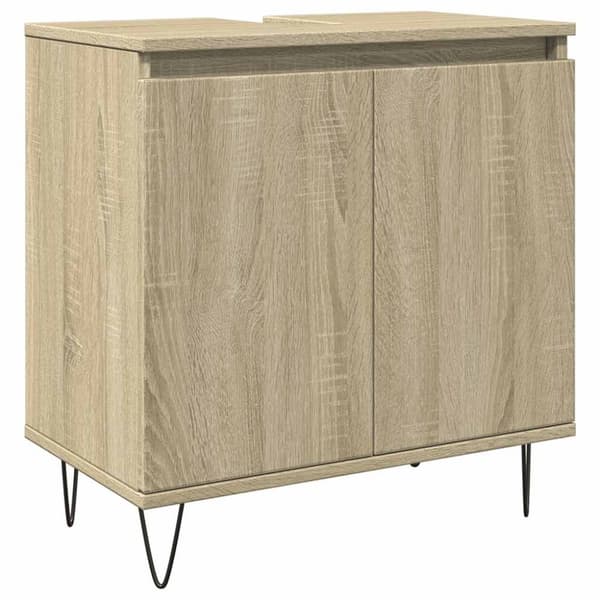 vidaXL Servantskap sonoma eik 58x33x60 cm konstruert tre