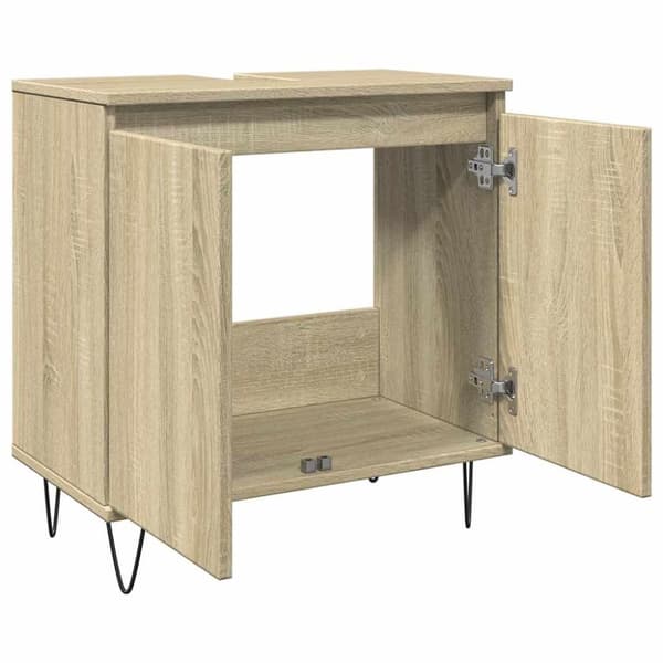 vidaXL Servantskap sonoma eik 58x33x60 cm konstruert tre