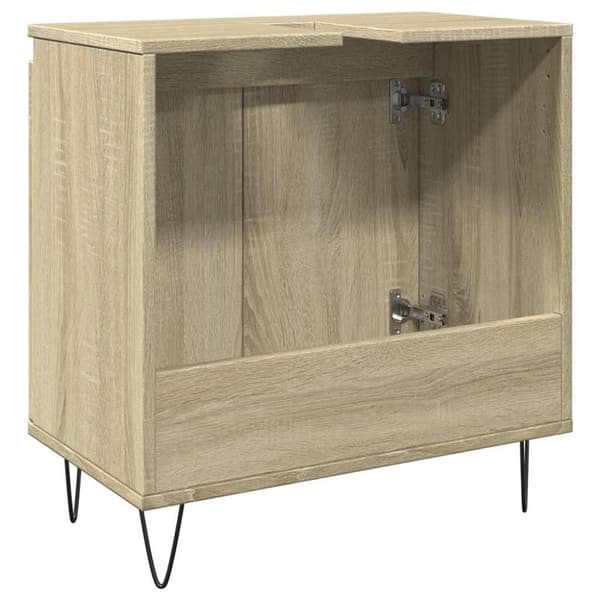 vidaXL Servantskap sonoma eik 58x33x60 cm konstruert tre