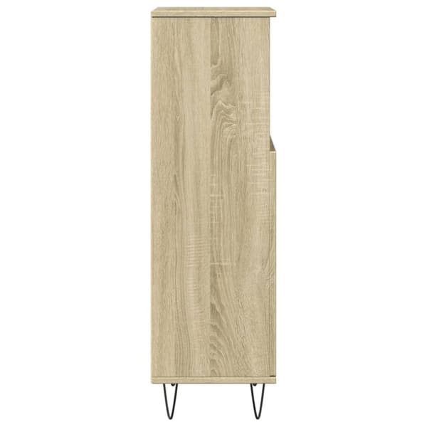 vidaXL Badrumsskåp sonoma-ek 30x30x100cm konstruerat trä