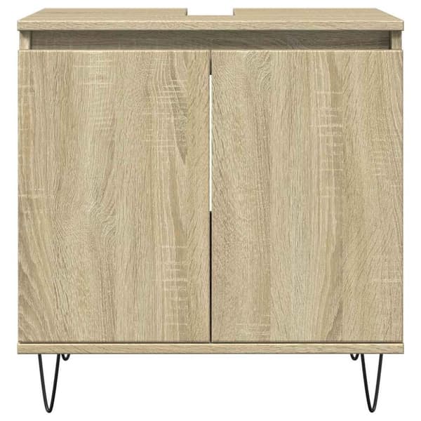 vidaXL badeværelsesskab 58x33x60 cm konstrueret træ sonoma-eg