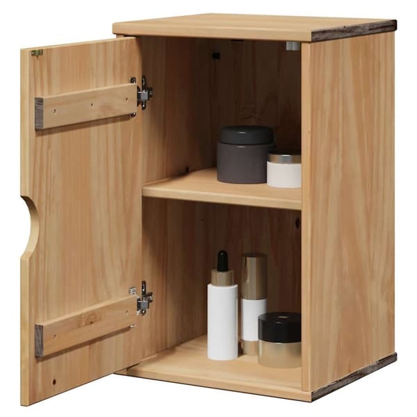 vidaXL Kylpyhuoneen seinäkaappi OTTA 35x30x55 cm täysi mänty