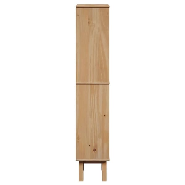 vidaXL badeværelsesskab OTTA 35x30x159 cm massivt fyrretræ