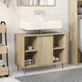 Miniatyrbillede 4 af 11: vidaXL badeværelsesskab 80x33x60 cm konstrueret træ sonoma-eg