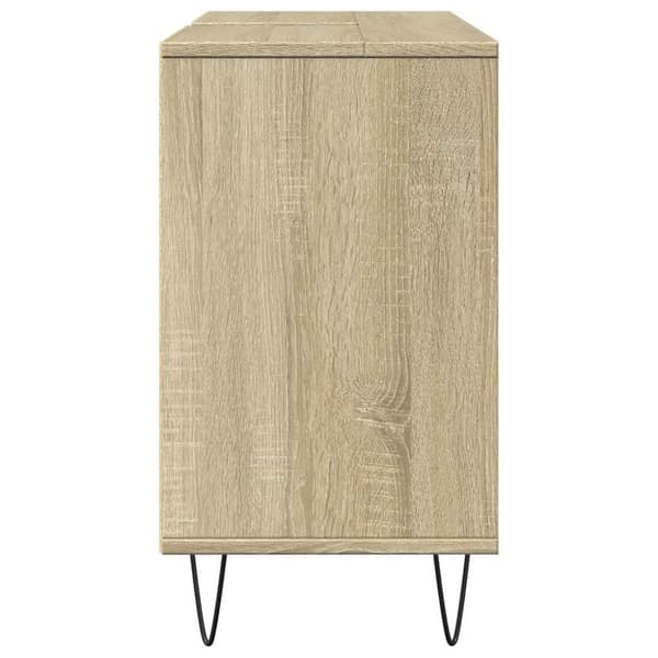 vidaXL badeværelsesskab 80x33x60 cm konstrueret træ sonoma-eg