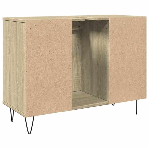 vidaXL badeværelsesskab 80x33x60 cm konstrueret træ sonoma-eg