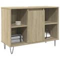 Miniatyrbillede 2 af 11: vidaXL badeværelsesskab 80x33x60 cm konstrueret træ sonoma-eg