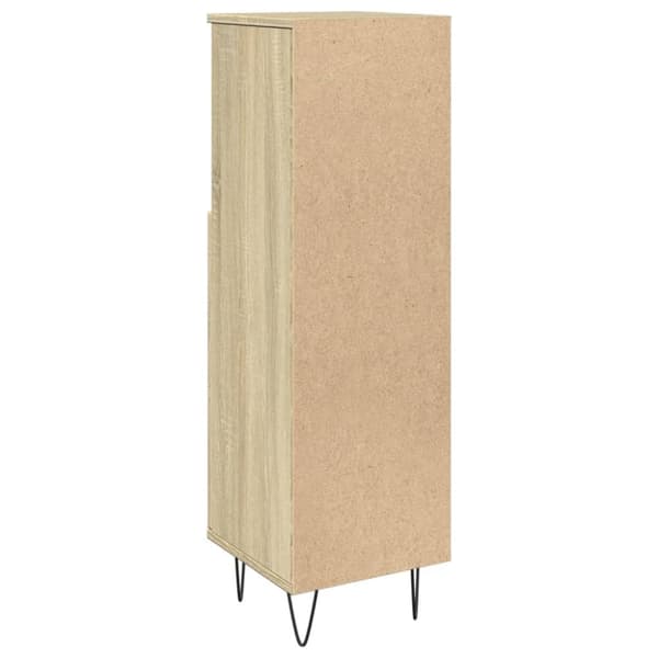 vidaXL badeværelsesskab 30x30x100 cm konstrueret træ sonoma-eg