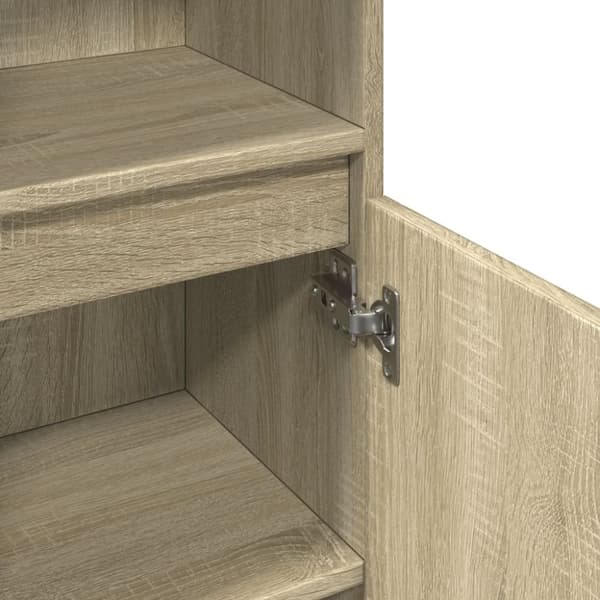 vidaXL badeværelsesskab 30x30x100 cm konstrueret træ sonoma-eg
